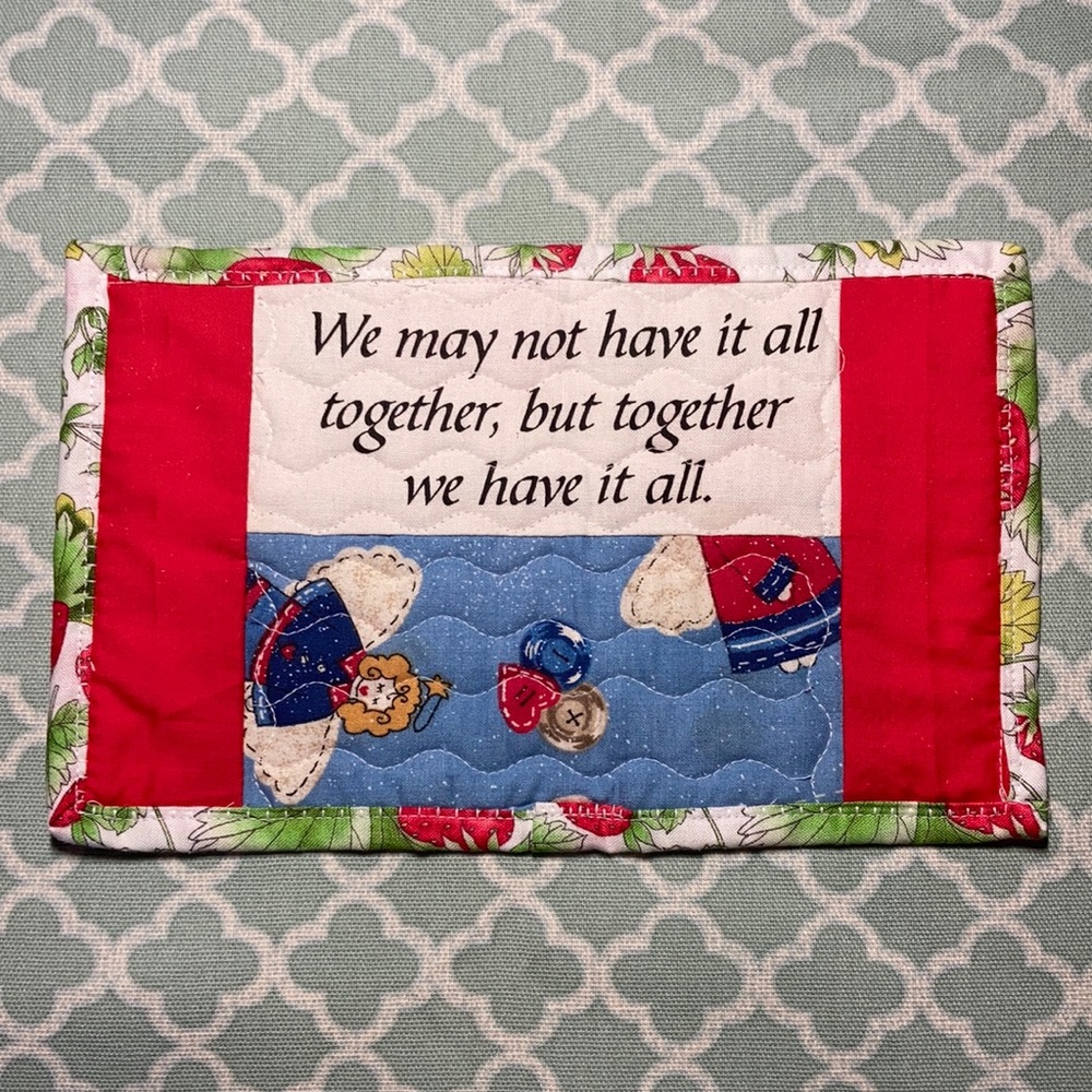 Mug Rug Coaster Angel Strawberry